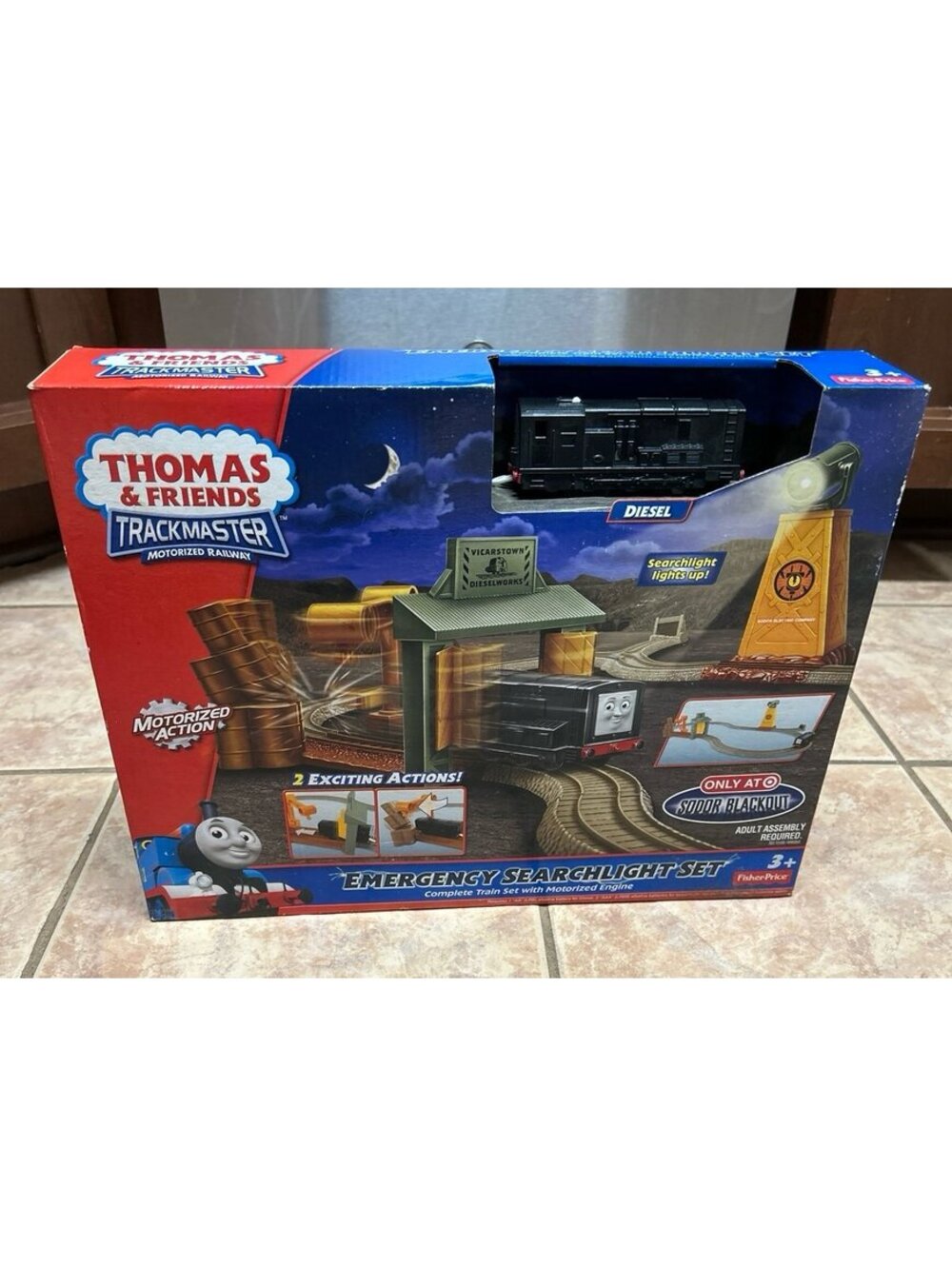 Thomas&Friends TrackMaster Emergency Searchlight Set Diesel Target Exclusive NEW